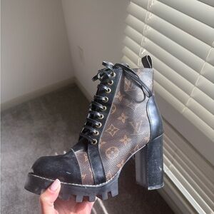 Women's Black and Brown Designer Ankle Boots